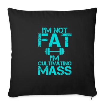 Je ne suis pas gros, je cultive la masse 4 - Housse de coussin décorative 45 x 45 cm - noir - Devant