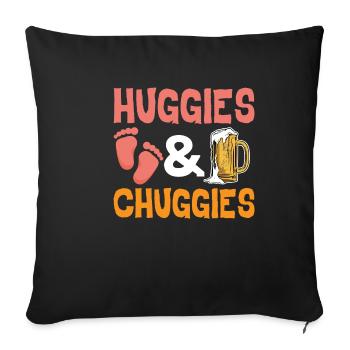 Huggies and Chuggies 13 - Sofa pillowcase 17,3'' x 17,3'' (45 x 45 cm) - black - Front
