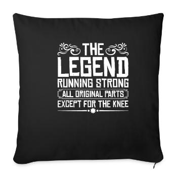 All Original Parts Except For The Knee 4 - Sofa pillowcase 17,3'' x 17,3'' (45 x 45 cm) - black - Front