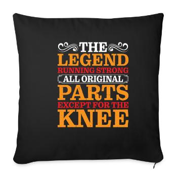 All Original Parts Except For The Knee 2 - Sofa pillowcase 17,3'' x 17,3'' (45 x 45 cm) - black - Front