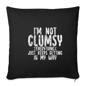 Je ne suis pas maladroit Tout continue de me gêner2 - Housse de coussin décorative 45 x 45 cm - noir - Devant