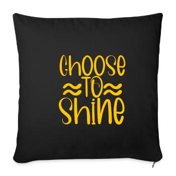 Choisissez de briller 4 - Housse de coussin décorative 45 x 45 cm - noir - Devant