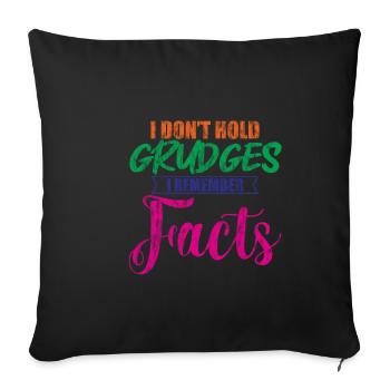 Je n’ai pas de rancune, je me souviens des faits 2 - Housse de coussin décorative 45 x 45 cm - noir - Devant