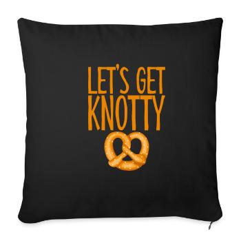 Let's Get Knotty 3 - Sofa pillowcase 17,3'' x 17,3'' (45 x 45 cm) - black - Front