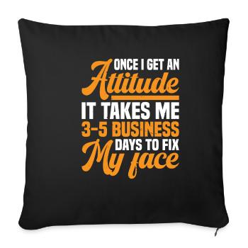 Once I get an attitude, it takes me 3-5 days 2 - Sofa pillowcase 17,3'' x 17,3'' (45 x 45 cm) - black - Front