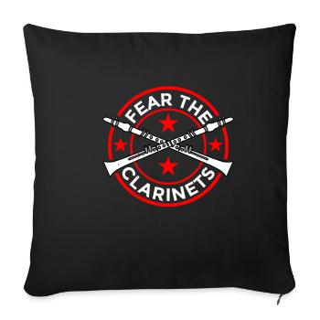 Fear The Clarinets 5 - Sofa pillowcase 17,3'' x 17,3'' (45 x 45 cm) - black - Front