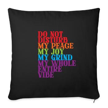 Ne dérangez pas toute mon ambiance 2 - Housse de coussin décorative 45 x 45 cm - noir - Devant