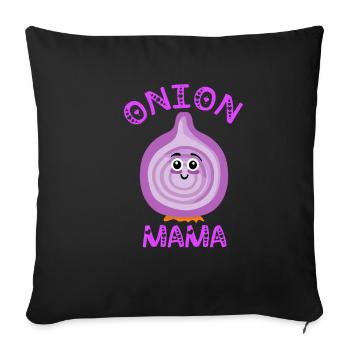 Onion Lover Funny Vegetable Cooking Organic Food - Sofakissenbezug 45 x 45 cm - Schwarz - Vorne