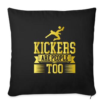 Kickers Are People Too 15 - Sofa pillowcase 17,3'' x 17,3'' (45 x 45 cm) - black - Front