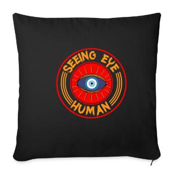 Seeing Eye Human 12 - Sofakissenbezug 45 x 45 cm - Schwarz - Vorne