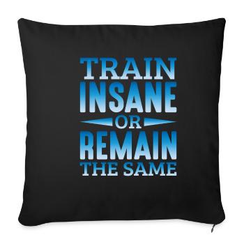 Train Insane or Remain The Same 11 - Sofa pillowcase 17,3'' x 17,3'' (45 x 45 cm) - black - Front