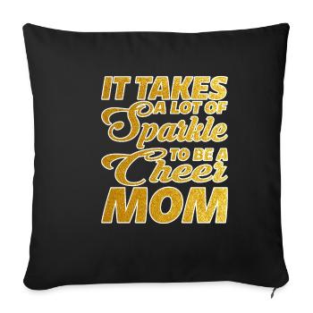 Il faut beaucoup d’éclat pour être une maman de joie - Housse de coussin décorative 45 x 45 cm - noir - Devant