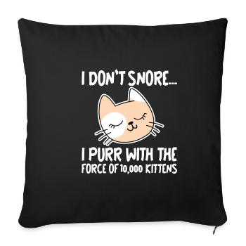 Je ronronne avec la force de 10 000 chatons 1 - Housse de coussin décorative 45 x 45 cm - noir - Devant
