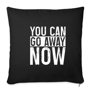 Vous pouvez partir maintenant 4 - Housse de coussin décorative 45 x 45 cm - noir - Devant