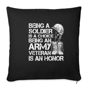 Being A Soldier Is A Choice 2 - Sofakissenbezug 45 x 45 cm - Schwarz - Vorne