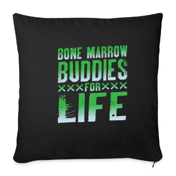 Copains de moelle osseuse pour la vie 9 - Housse de coussin décorative 45 x 45 cm - noir - Devant