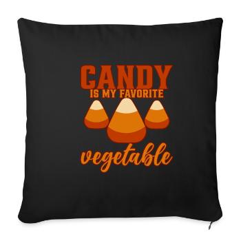 Candy Is My Favorite Vegetable 4 - Sofa pillowcase 17,3'' x 17,3'' (45 x 45 cm) - black - Front