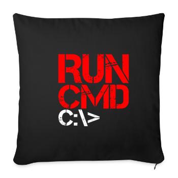 Run Cmd 4 - Sofakissenbezug 45 x 45 cm - Schwarz - Vorne