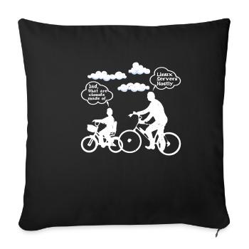 What Are Clouds Made Of, Linux Servers Mostly 8 - Sofa pillowcase 17,3'' x 17,3'' (45 x 45 cm) - black - Front