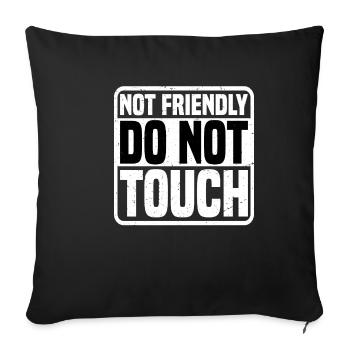 Pas amical, ne touchez pas 6 - Housse de coussin décorative 45 x 45 cm - noir - Devant
