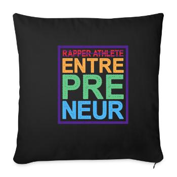 Rapper Athlete Entrepreneur 21 - Sofakissenbezug 45 x 45 cm - Schwarz - Vorne