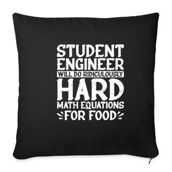 Will Do Ridiculously Hard Math Equations For Food2 - Sofa pillowcase 17,3'' x 17,3'' (45 x 45 cm) - black - Front