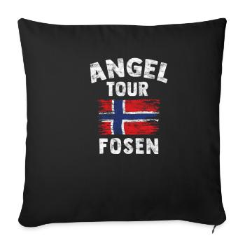 FOSEN - Angel Tour Norvège Personnalisable - Housse de coussin décorative 45 x 45 cm - noir - Devant