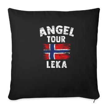 LEKA - Angel Tour Norway personnalisable - Housse de coussin décorative 45 x 45 cm - noir - Devant