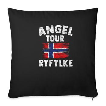 RYFYLKE - Angel Tour Norvège Personnalisable - Housse de coussin décorative 45 x 45 cm - noir - Devant