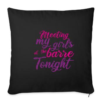 Rencontrer mes filles à The Barre ce soir 3 - Housse de coussin décorative 45 x 45 cm - noir - Devant