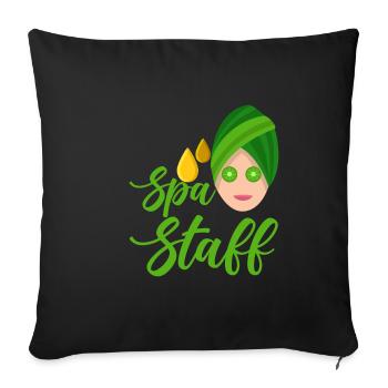 Spa Staff - Sofa pillowcase 17,3'' x 17,3'' (45 x 45 cm) - black - Front