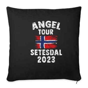 SETESDAL 2023 Fishing Tour Norway Customizable - Sofa pillowcase 17,3'' x 17,3'' (45 x 45 cm) - black - Front
