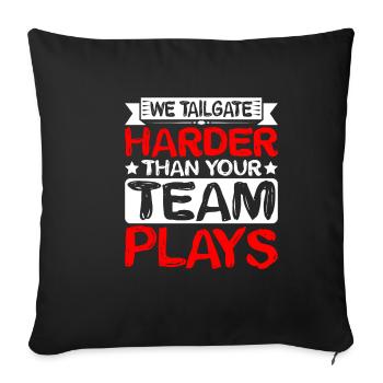 Nous suivons plus fort que votre équipe ne joue 2 - Housse de coussin décorative 45 x 45 cm - noir - Devant