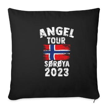 SÖRÖYA 2023 - Angel Tour Norway Customizable - Sofa pillowcase 17,3'' x 17,3'' (45 x 45 cm) - black - Front