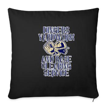 Service de débroussage et de déblaiement de base Dingers 3 - Housse de coussin décorative 45 x 45 cm - noir - Devant
