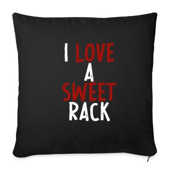 J’aime un support sucré 4 - Housse de coussin décorative 45 x 45 cm - noir - Devant
