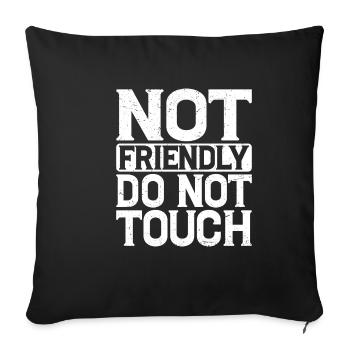 Pas amical, ne touchez pas 9 - Housse de coussin décorative 45 x 45 cm - noir - Devant