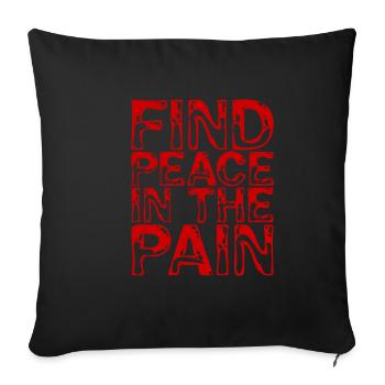 Trouver la paix dans la douleur 2 - Housse de coussin décorative 45 x 45 cm - noir - Devant