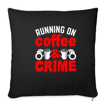 Preuves médico-légales - Kripo Polizei Forensics - Housse de coussin décorative 45 x 45 cm - noir - Devant