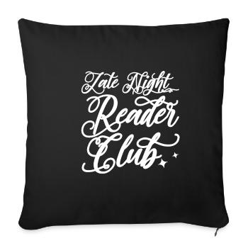 Late Night Reader Club - Sofa pillowcase 17,3'' x 17,3'' (45 x 45 cm) - black - Front