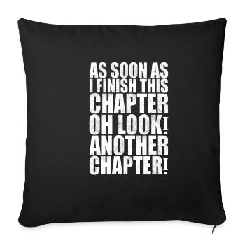 Dès que j’aurai terminé ce chapitre - Housse de coussin décorative 45 x 45 cm - noir - Devant
