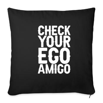 Vérifiez votre Ego Amigo - Housse de coussin décorative 45 x 45 cm - noir - Devant