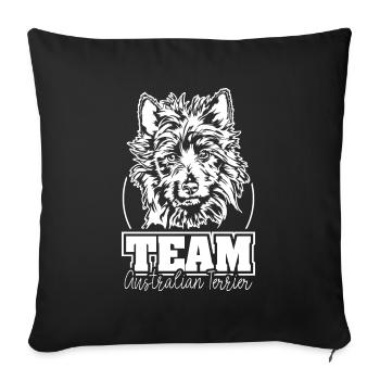 TEAM AUSTRALIAN TERRIER Dogs Dog Sport Wilsigns - Sofa pillowcase 17,3'' x 17,3'' (45 x 45 cm) - black - Front