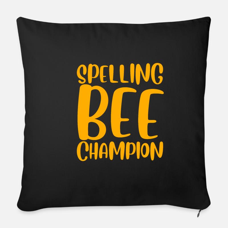 Spelling Bee Champ - Sofakissenbezug 45 x 45 cm - Schwarz