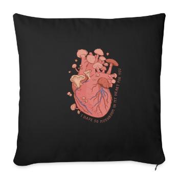 Chasse aux champignons Chasseur de champignons Cueilleur de champignons Morel Mycologue - Housse de coussin décorative 45 x 45 cm - noir - Devant