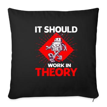 It Should Work In Theory 8 - Sofa pillowcase 17,3'' x 17,3'' (45 x 45 cm) - black - Front