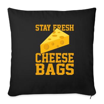 Stay Fresh Cheese Bags 33 - Sofa pillowcase 17,3'' x 17,3'' (45 x 45 cm) - black - Front