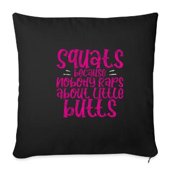 Squats parce que personne ne rappe sur Little Butts 3 - Housse de coussin décorative 45 x 45 cm - noir - Devant