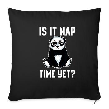 Is It Nap Time Yet 4 - Sofa pillowcase 17,3'' x 17,3'' (45 x 45 cm) - black - Front