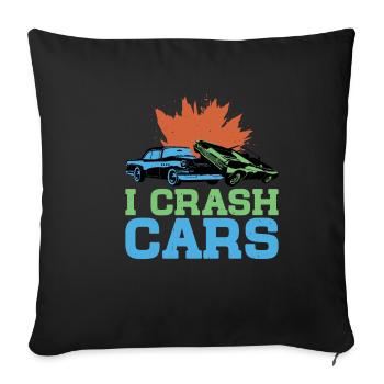 I Crash Cars 6 - Sofakissenbezug 45 x 45 cm - Schwarz - Vorne